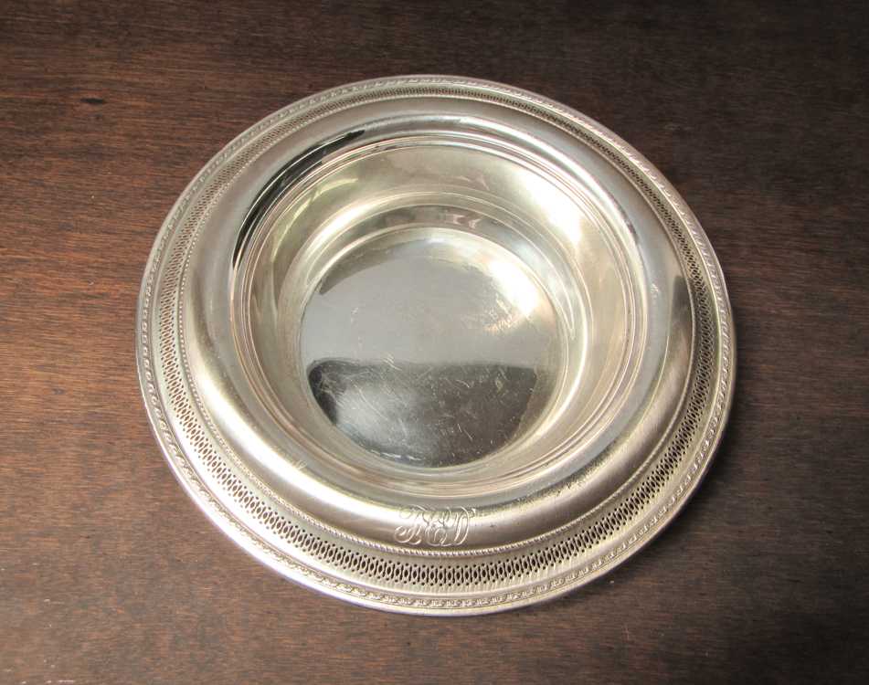 Appraisal: GORHAM STERLING SILVER BOWL A with arched and pierced rim