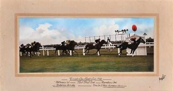 Appraisal: PHOTOGRAPH OF THE FINISH OF THE CAULFIELD CUP WON BY