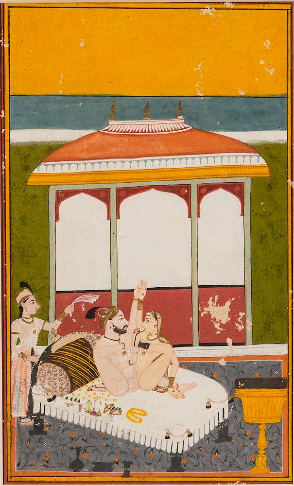 Appraisal: Painting of a Prince and a Lady on a Terrace