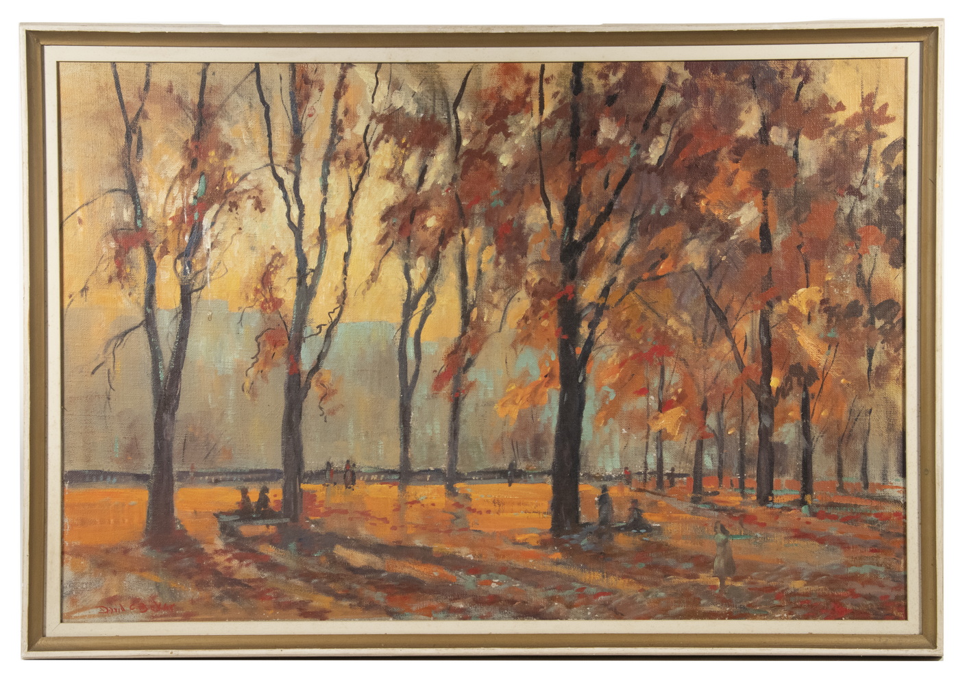 Appraisal: DAVID CURTIS BAKER NH MA - Autumn Park oil on