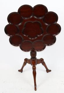 Appraisal: George II style mahogany tilt top tea table George II