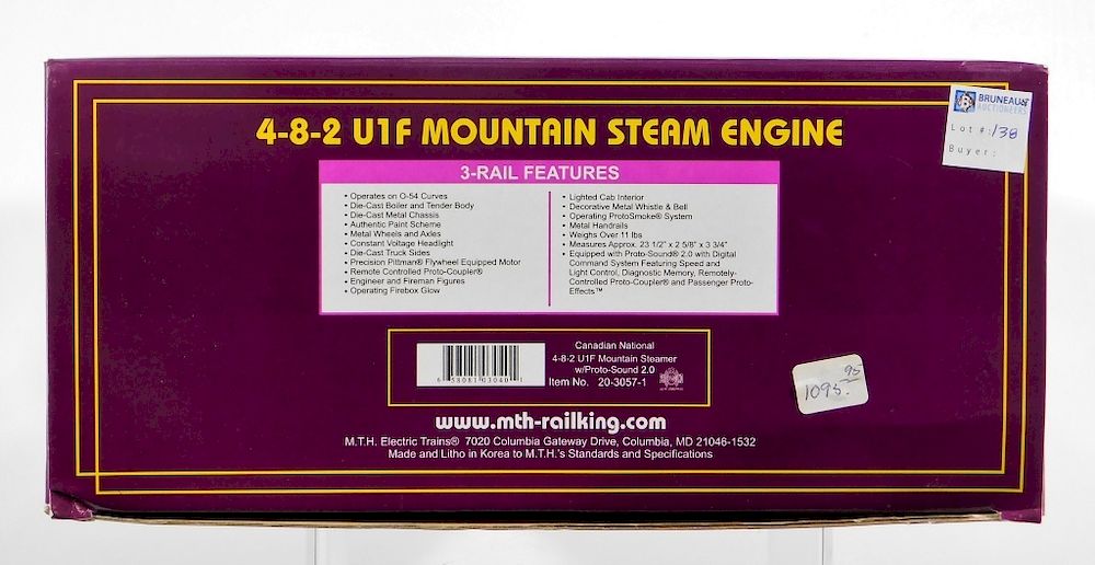 Appraisal: MTH Canadian National U F Mountain Steam Engine United States