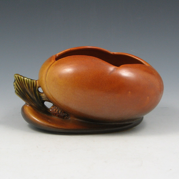 Appraisal: Roseville Pine Cone ovoid planter in brown Marked Roseville USA