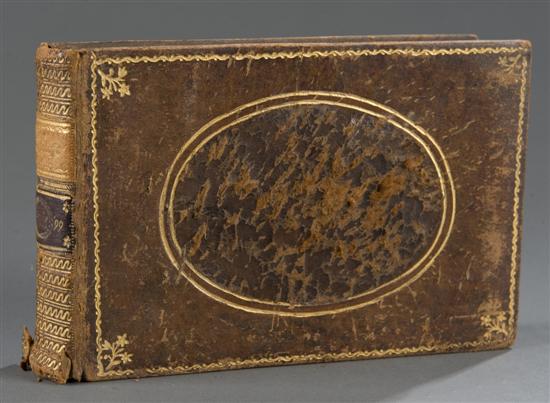 Appraisal: Manuscript Album Denkmahl Der Freundschaft Oblong mo leather-bound album containing