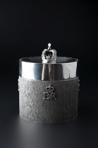 Appraisal: Carrington Co Commemorative silver and silver-gilt canisterlimited edition numbered polished