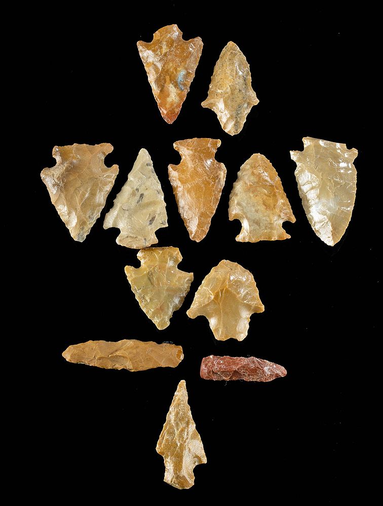 Appraisal: Lot of Native American Arrowheads Louisiana Cache Native American Southern