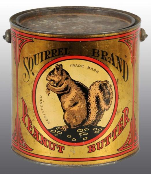 Appraisal: -Pound Squirrel Brand Peanut Butter Tin Description Manufactured by the