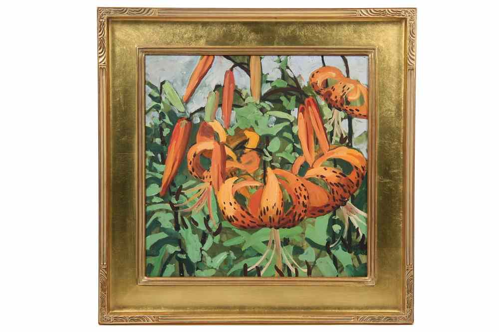 Appraisal: OOC - Tiger Lilies by Jane Peterson MA NY -