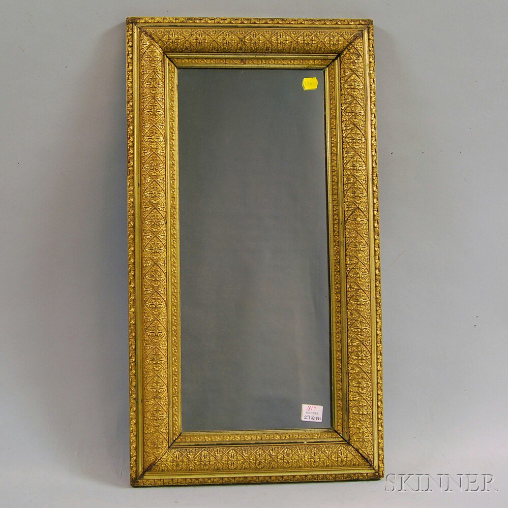 Appraisal: Gilt-gesso-framed Mirror with molded and beveled frame glass x overall