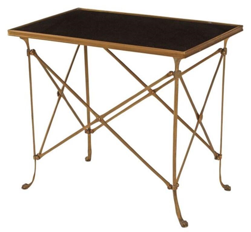 Appraisal: Neoclassical style marble-top bronze table approx h w d