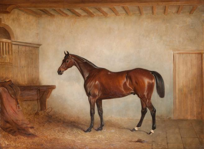 Appraisal: John E Ferneley British - Horse in a Stable Signed