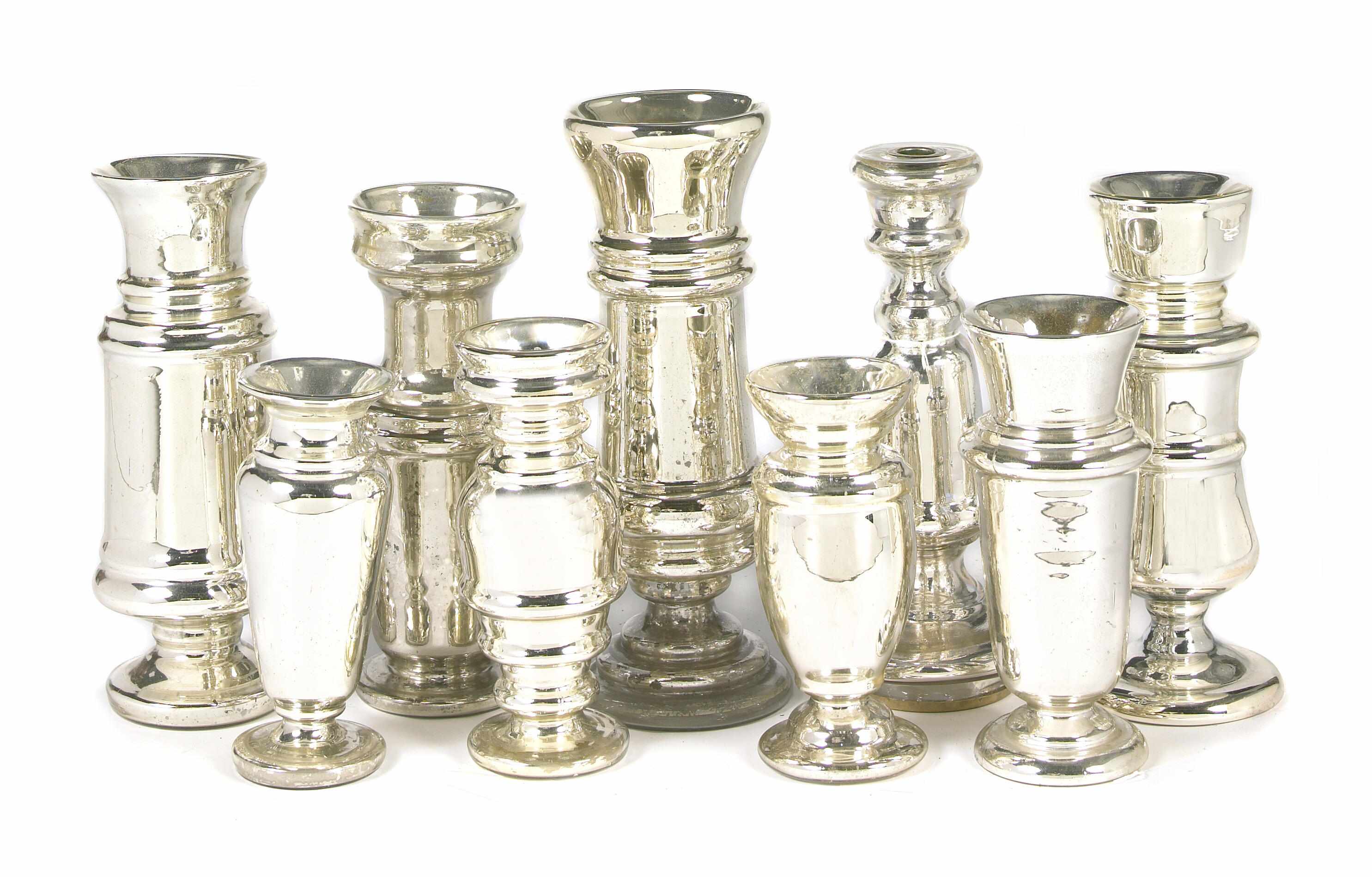 Appraisal: Property of a Gentleman A group of nine Mercury Glass