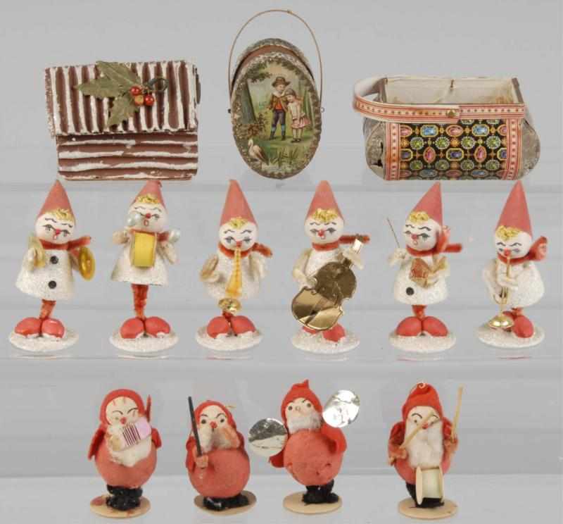 Appraisal: Lot of Christmas Display Ornaments Description Includes one group in