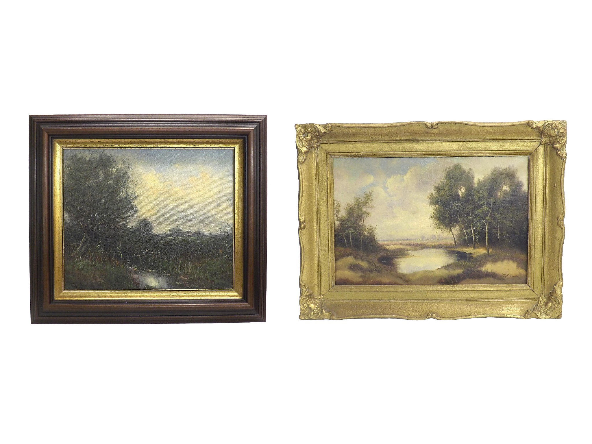 Appraisal: Late th century Continental School - lakeside rural landscape indistinctly