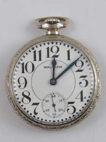 Appraisal: A carat gold filled open face Waltham Riverside pocket watch