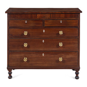 Appraisal: A Regency Mahogany Diminutive Chest of Drawers th Century Height