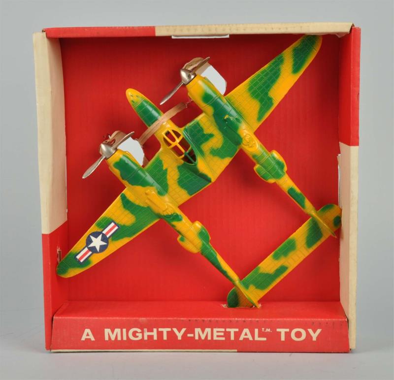 Appraisal: Hubley Diecast P- Fighter Plane In original box still tied