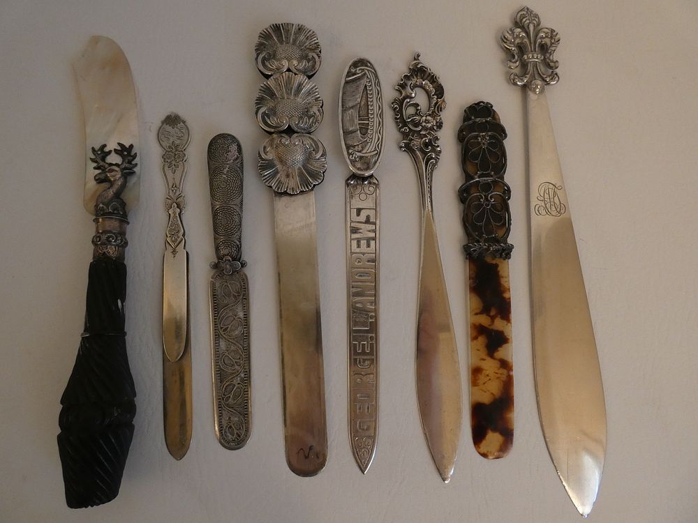 Appraisal: STERLING LETTER OPENERS Lot of fine sterling silver letter openers