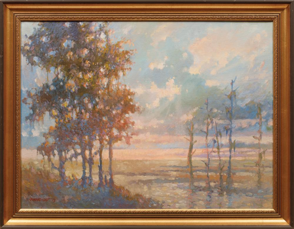 Appraisal: Don Wright American Louisiana - Bayou Landscape oil on canvas