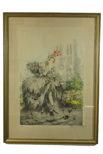 Appraisal: LOUIS ICART etching and aquatint titled Musetta French - in