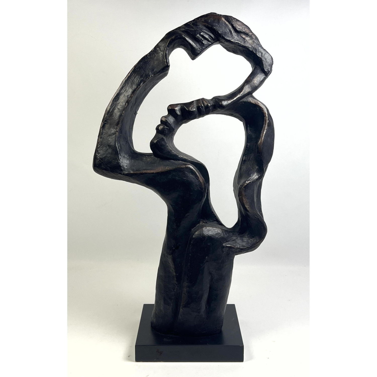 Appraisal: KLARA SEVER Modernist Abstract Figural Sculpture Faces Signed Artist's Bio