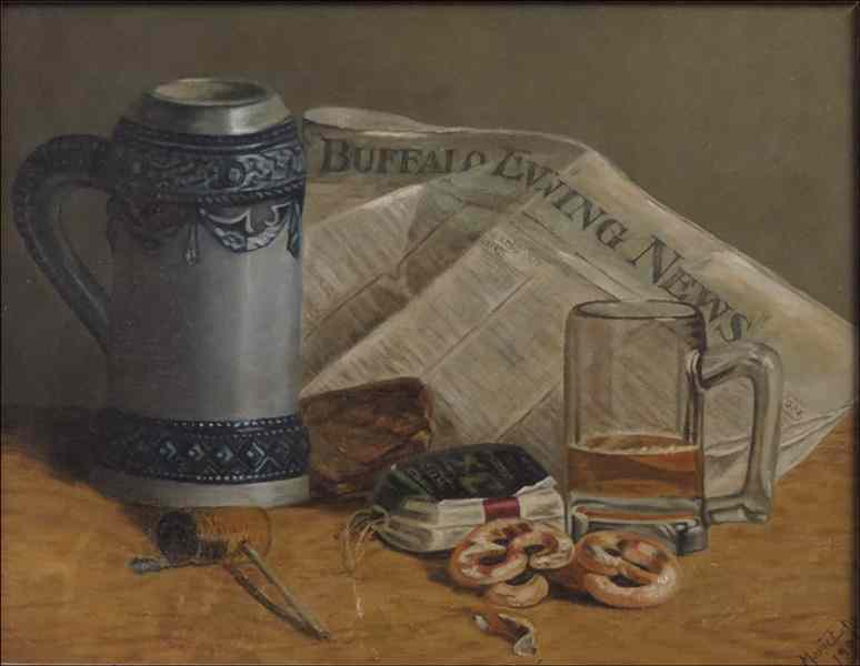 Appraisal: MAMIE EAKING TH TH CENTURY STILL LIFE Oil on board