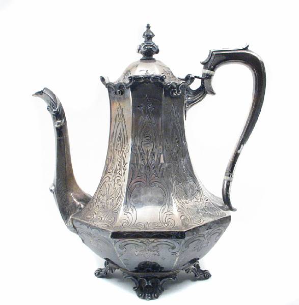 Appraisal: A Victorian silver coffee potSmith amp Nicholson London retailed by