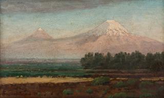 Appraisal: GEORGY ZAKHAROVICH BASHINDZHAGYAN ARMENIAN - Mount Ararat oil on board