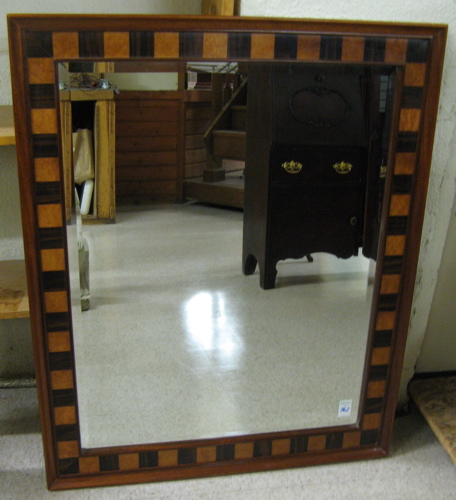 Appraisal: WALL MIRROR IN CUSTOM CRAFTED FRAME New Orleans Custom Furniture