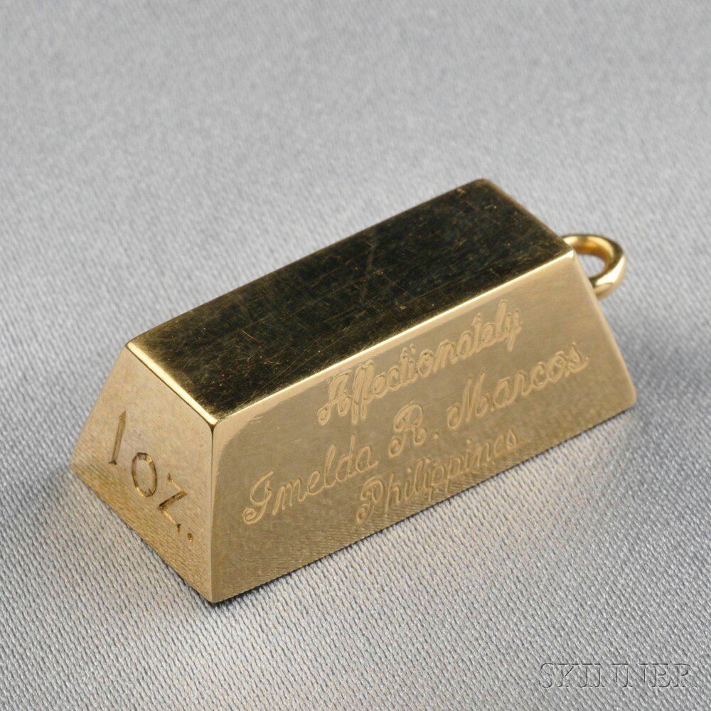 Appraisal: kt Gold Ingot Pendant Cartier dwt lg in signed Note