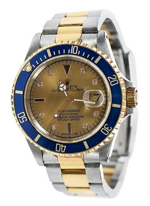 Appraisal: Rolex Submariner Men's Watch mm case kt rotating bezel date