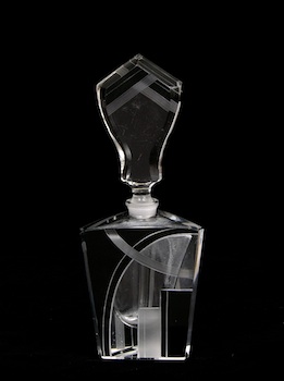 Appraisal: A Czech Art Deco Perfume ca 's Triangle shaped body