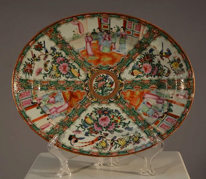 Appraisal: th C Rose Medallion Platter th C Chinese Rose Medallion