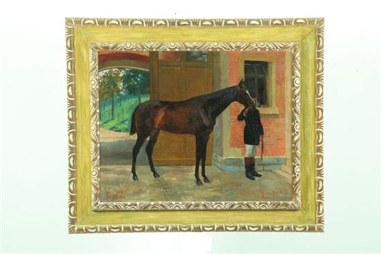 Appraisal: RACING HORSE SIGNED ''RUBI MARCH'' AMERICAN OR EUROPEAN LATE TH