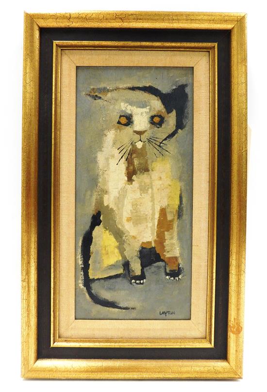 Appraisal: Margaret Layton American th C oil on board depicting calico