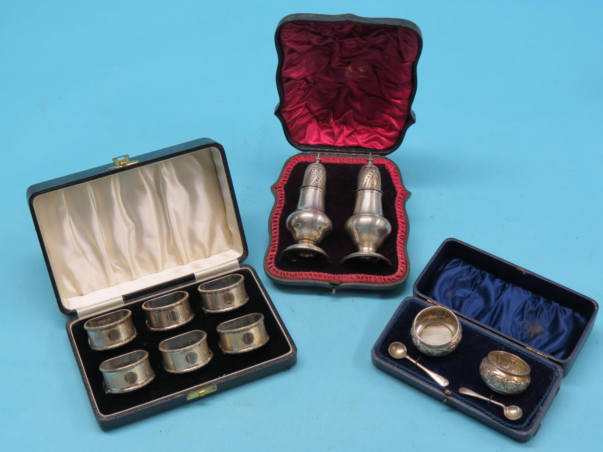 Appraisal: A pair of silver sugar casters early Georgian design Birmingham