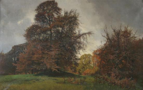 Appraisal: THORVALD SIMEON NISS Danish - AUTUMN LANDSCAPE signed and dated