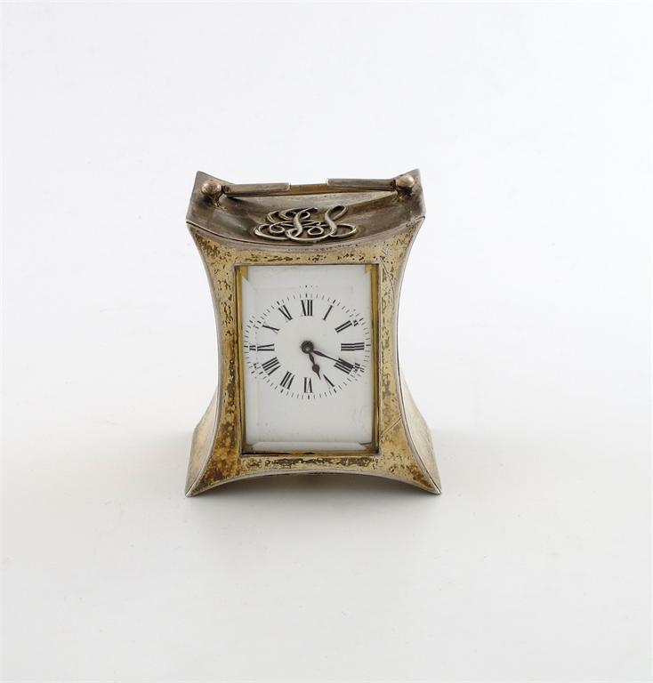 Appraisal: A late-Victorian silver-gilt clock