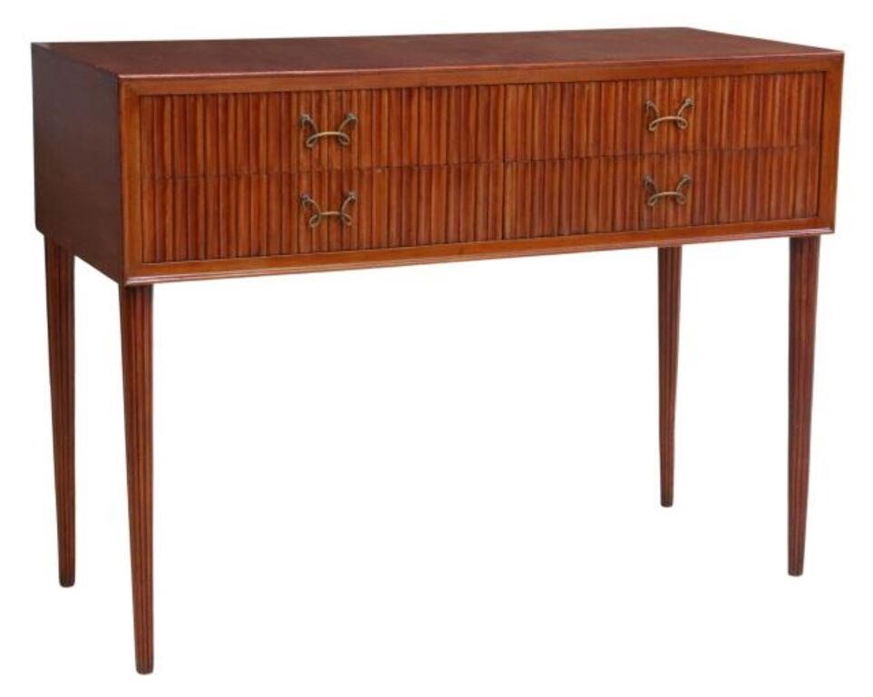 Appraisal: Italian mid-century modern console sideboard c s four drawers with