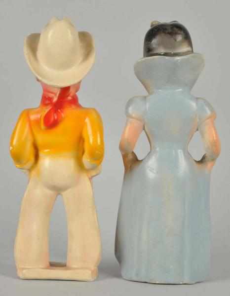 Appraisal: Lot of Chalk Carnival Figures Includes Lone Ranger and Snow