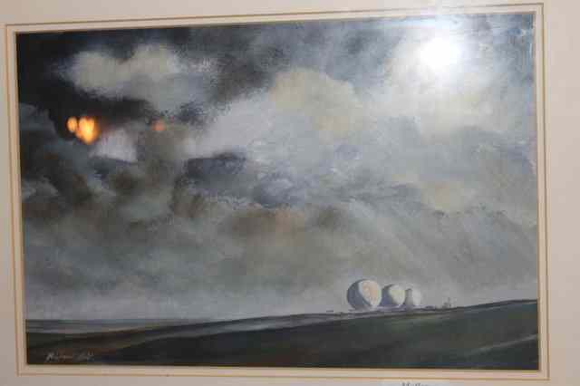 Appraisal: Michael Hill British b Storm clouds over fields signed to