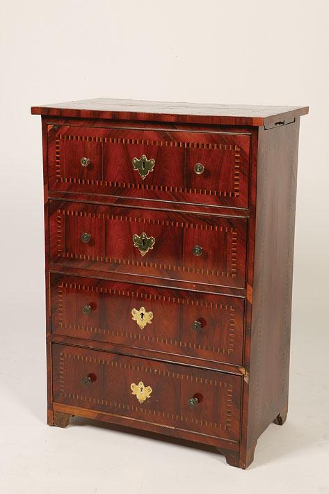 Appraisal: AN EARLY TH CENTURY DUTCH WALNUT AND MARQUETRY VENEERED CHEST