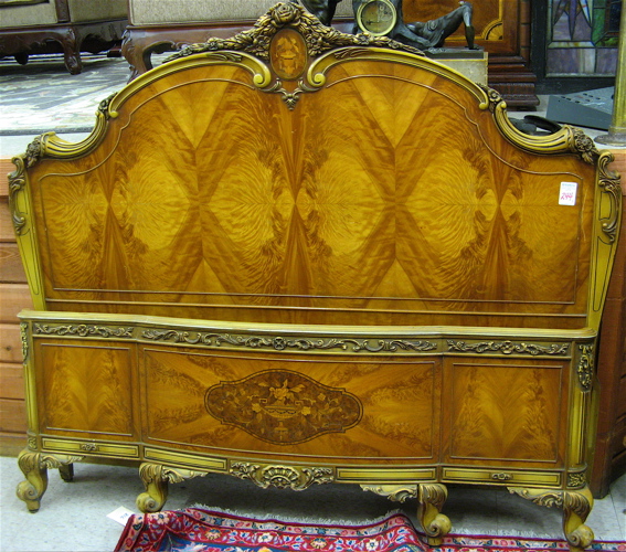 Appraisal: THREE-PIECE LOUIS XV STYLE BEDROOM SET American mid th century