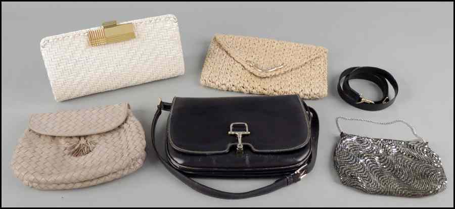 Appraisal: BOTTEGA VENETA WOVEN LEATHER HANDBAG Together with a Whiting Davis