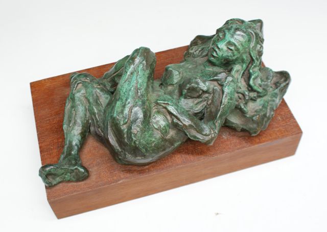 Appraisal: Barbara Tribe - Malinee Relaxing bronze inscribed 'MALINEE Barbara Tribe