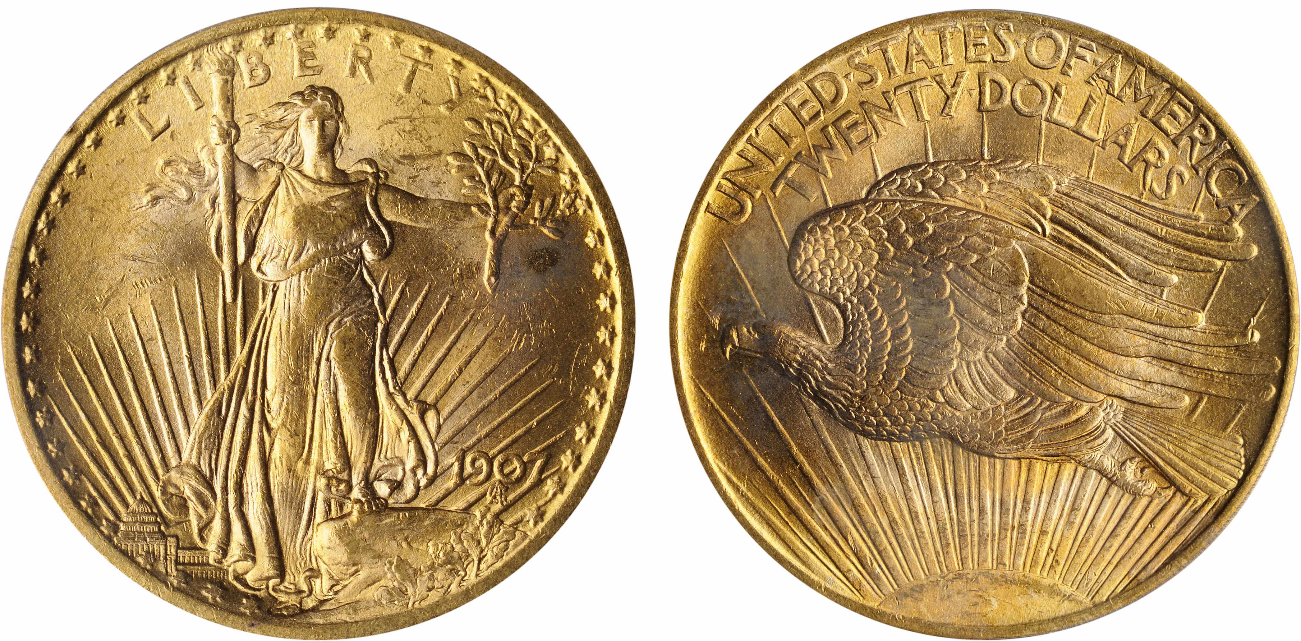 Appraisal: Saint-Gaudens Arabic Numerals MS PCGS A truly gorgeous near-Gem representative