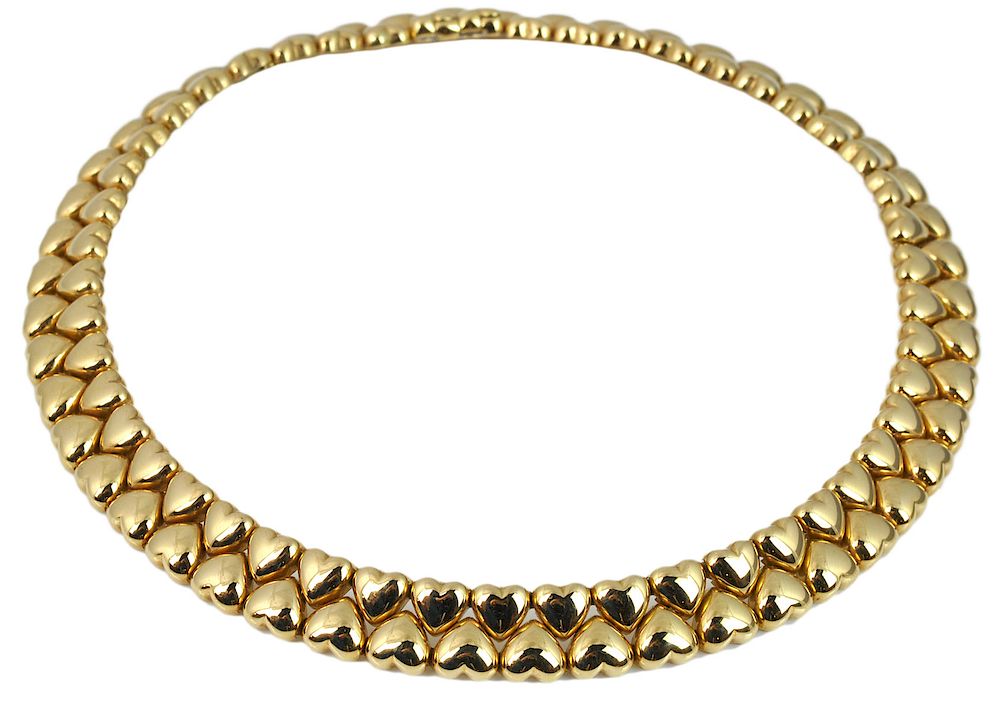 Appraisal: Cartier New York Yellow Gold Necklace Choker Stamped 'G Cartier