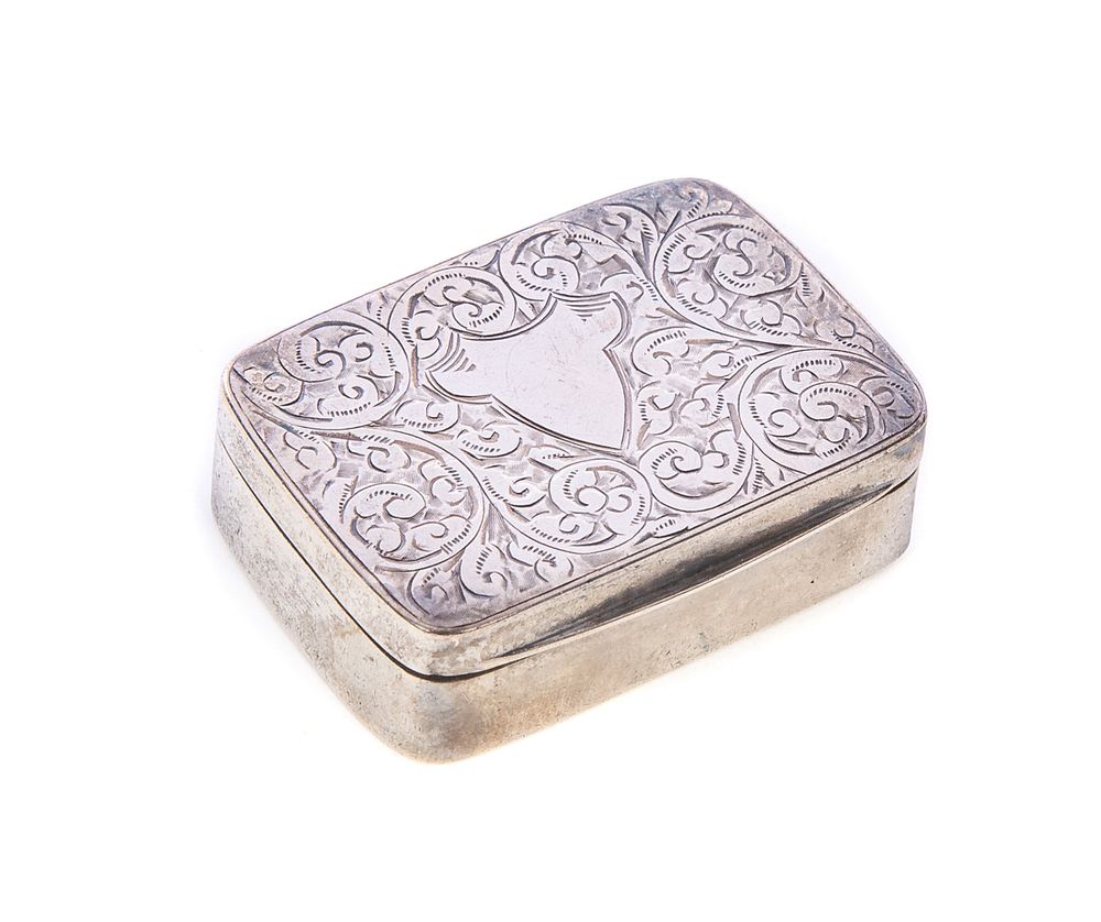 Appraisal: English Sterling Silver Snuff Box English Sterling Silver Snuff Box