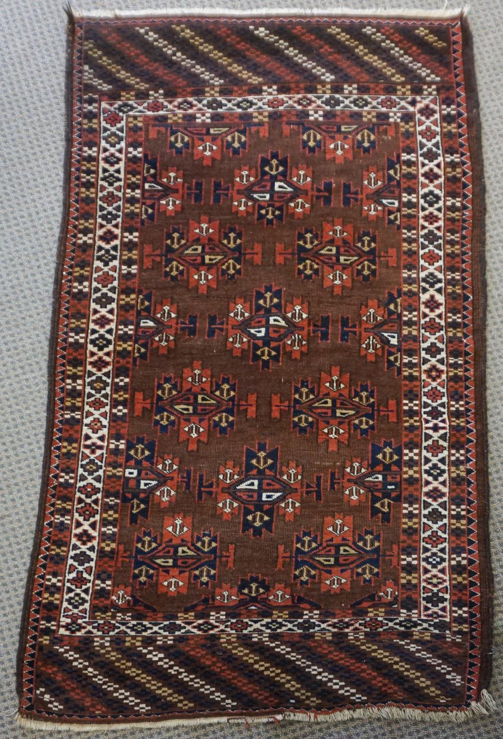 Appraisal: UMOD-TURKOMAN RUG FT IN X FTUmod-Turkoman Rug Dimensions ft in