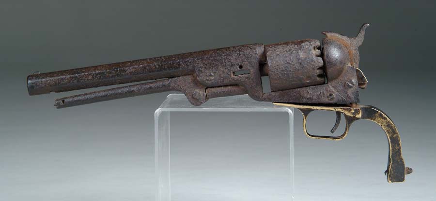 Appraisal: EXCAVATED COLT MODEL NAVY REVOLVER Cal SN appears to be